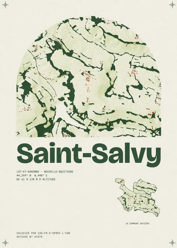 Affiche de Saint-Salvy, calculée par 123-fr d'après l'IGN