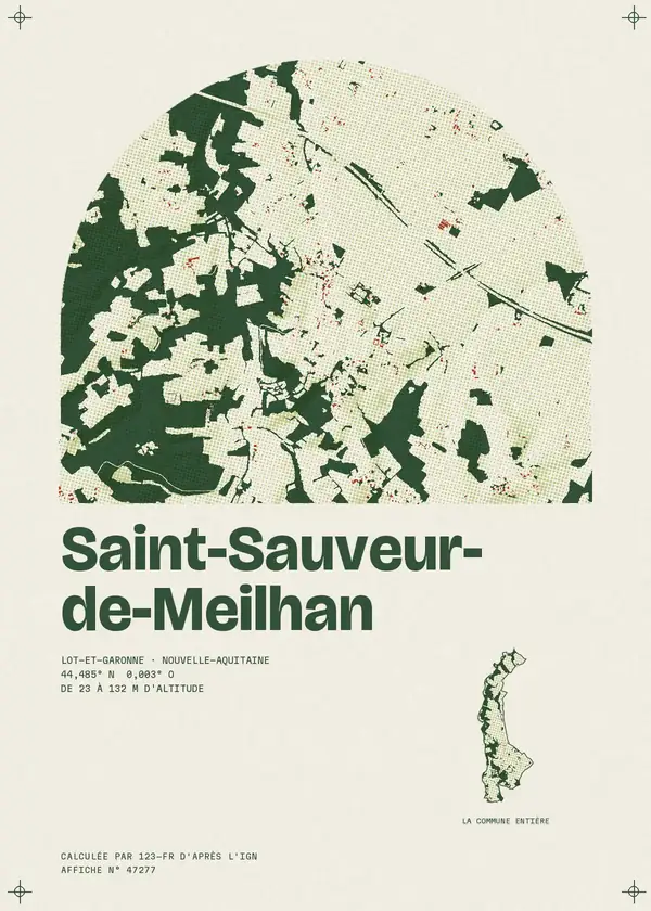 Affiche de Saint-Sauveur-de-Meilhan, calculée par 123-fr d'après l'IGN