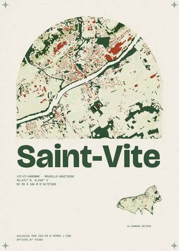 Affiche de Saint-Vite, calculée par 123-fr d'après l'IGN