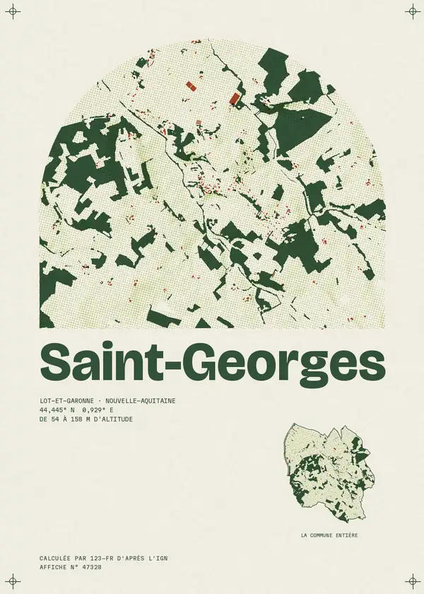 Affiche de Saint-Georges, calculée par 123-fr d'après l'IGN