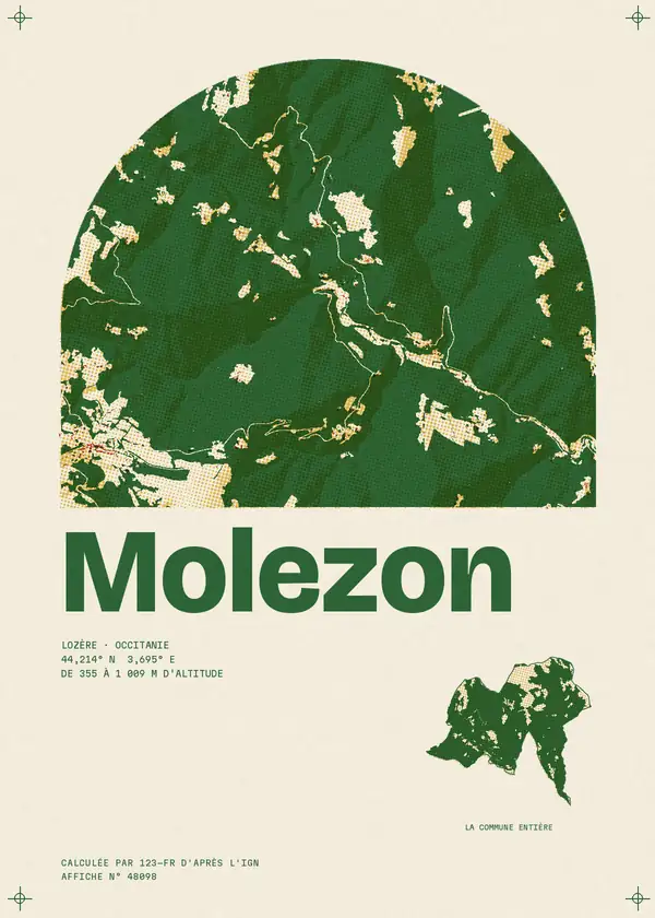 Affiche de Molezon, calculée par 123-fr d'après l'IGN