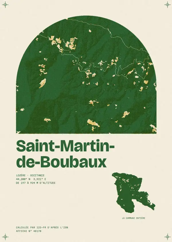 Affiche de Saint-Martin-de-Boubaux, calculée par 123-fr d'après l'IGN