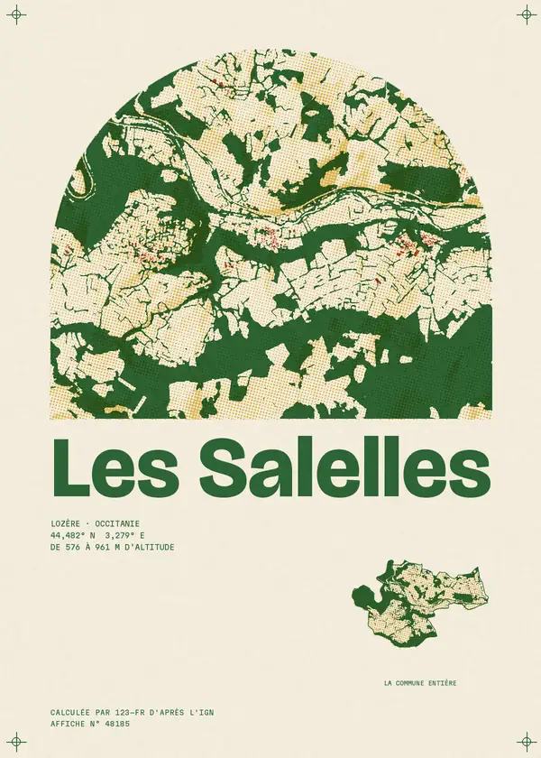 Affiche de Les Salelles, calculée par 123-fr d'après l'IGN