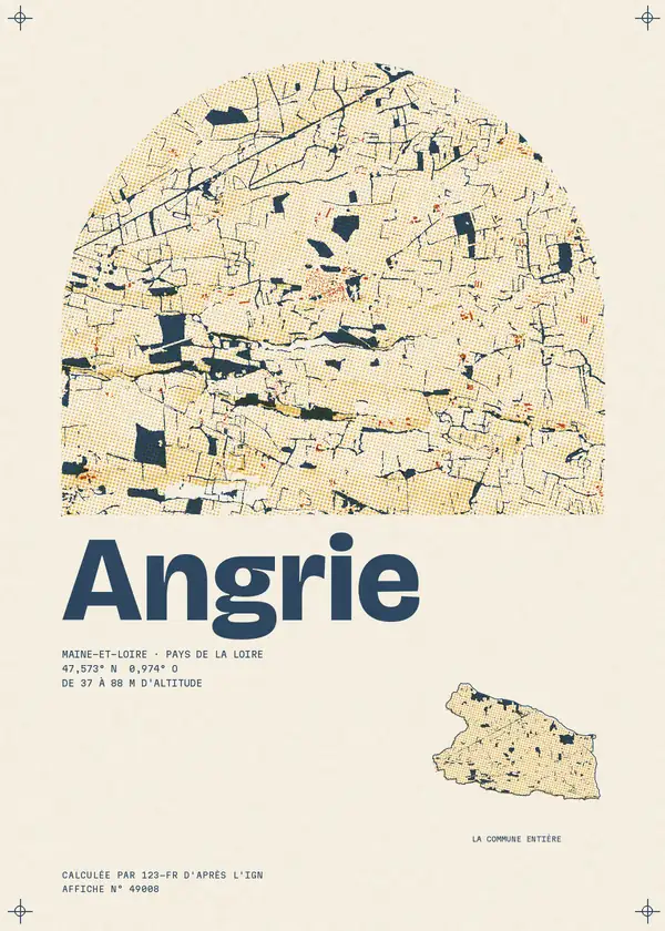 Affiche de Angrie, calculée par 123-fr d'après l'IGN