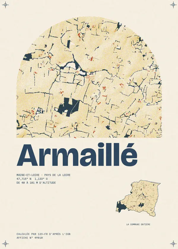 Affiche de Armaillé, calculée par 123-fr d'après l'IGN