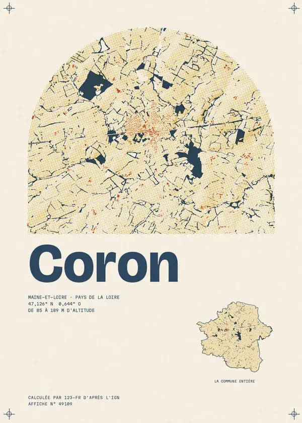 Affiche de Coron, calculée par 123-fr d'après l'IGN