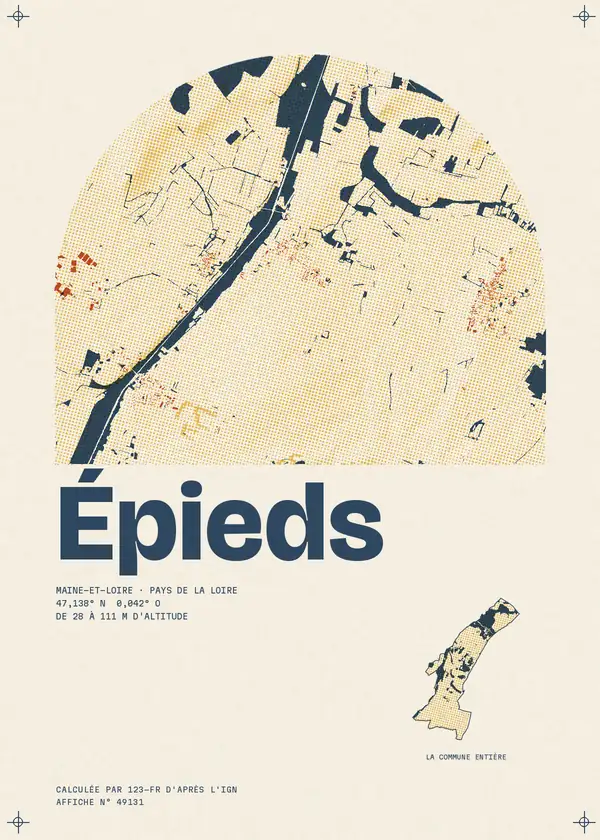 Affiche de Épieds, calculée par 123-fr d'après l'IGN