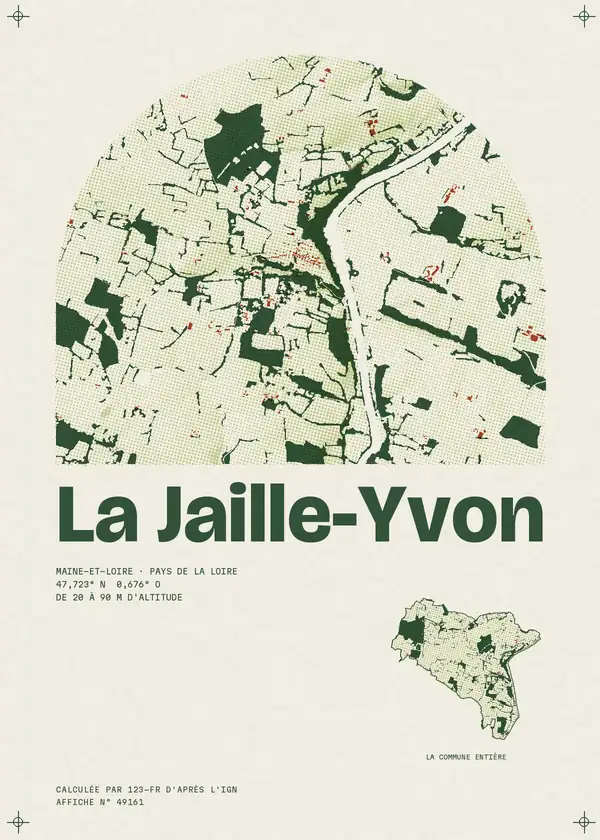 Affiche de La Jaille-Yvon, calculée par 123-fr d'après l'IGN