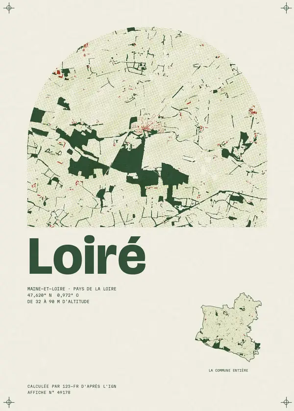 Affiche de Loiré, calculée par 123-fr d'après l'IGN