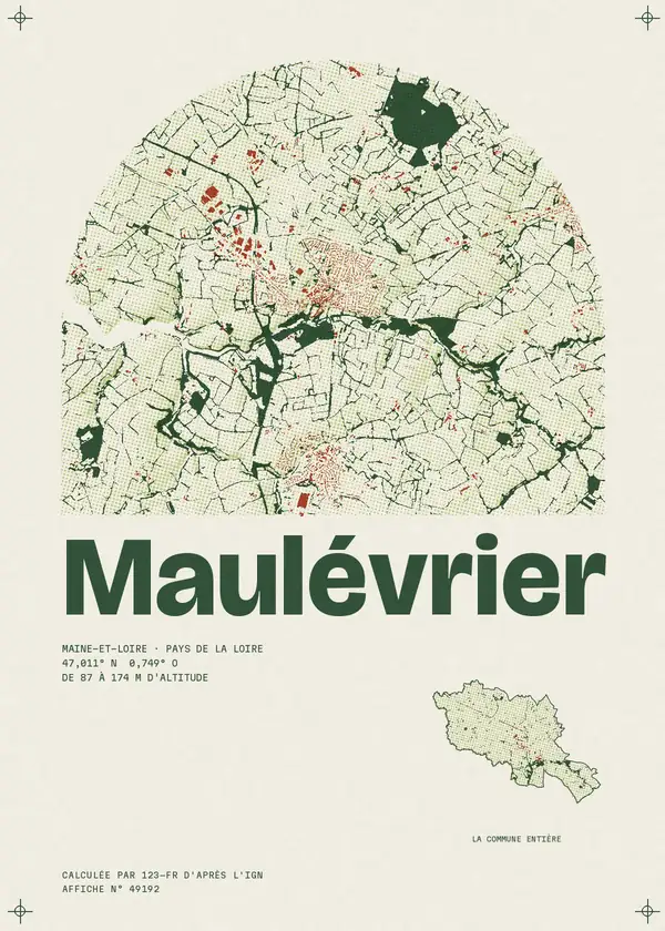 Affiche de Maulévrier, calculée par 123-fr d'après l'IGN