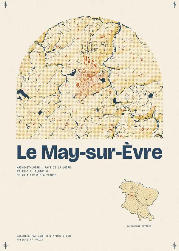 Affiche de Le May-sur-Èvre, calculée par 123-fr d'après l'IGN