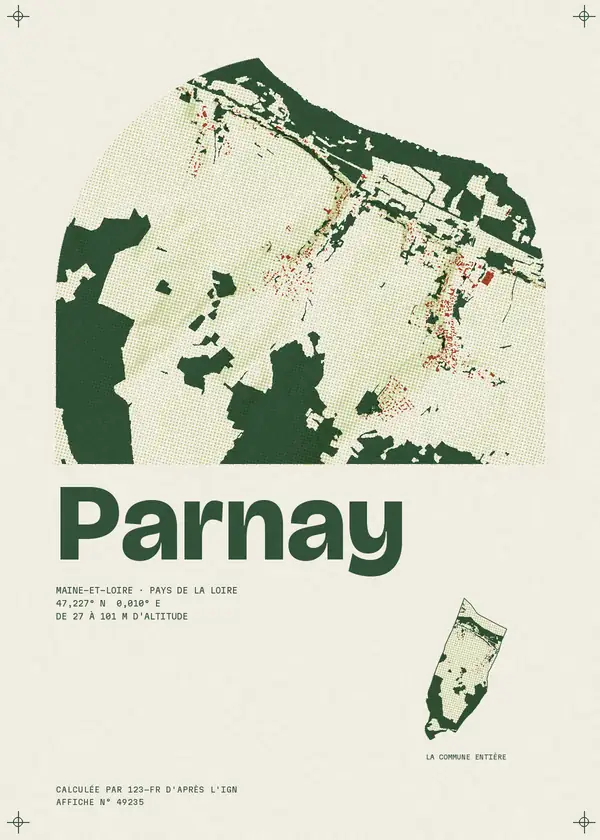 Affiche de Parnay, calculée par 123-fr d'après l'IGN