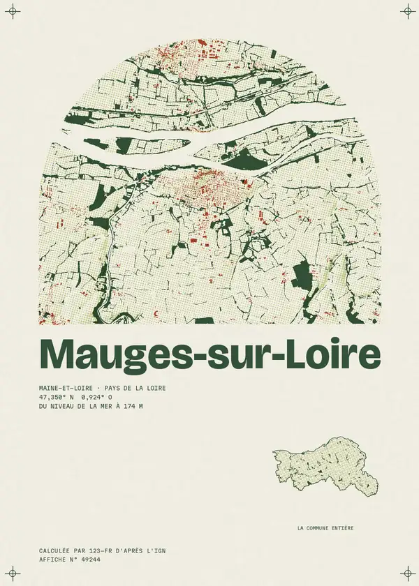 Affiche de Mauges-sur-Loire, calculée par 123-fr d'après l'IGN