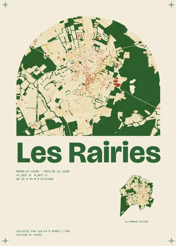 Affiche de Les Rairies, calculée par 123-fr d'après l'IGN