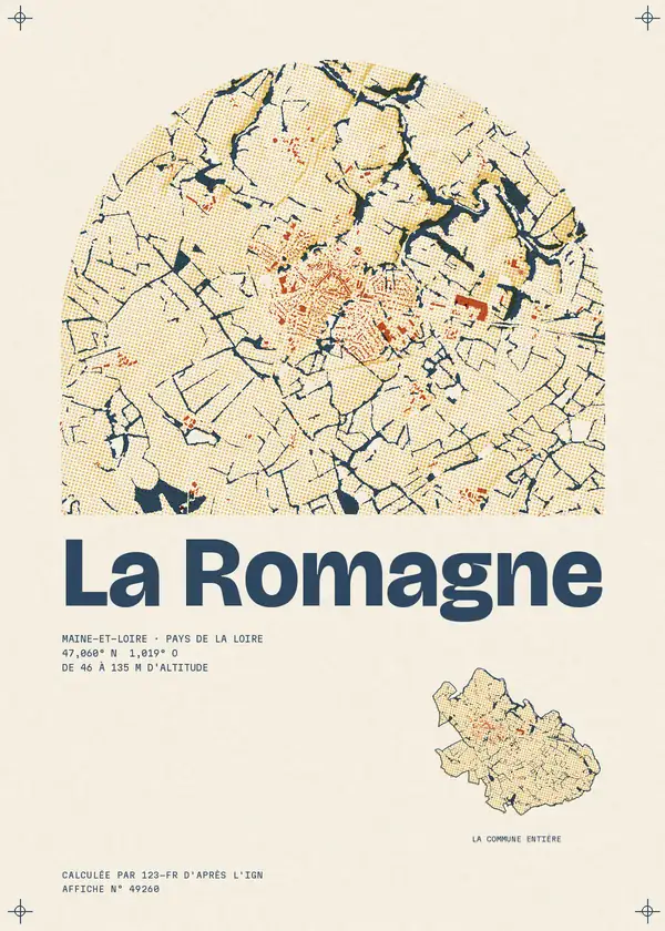 Affiche de La Romagne, calculée par 123-fr d'après l'IGN