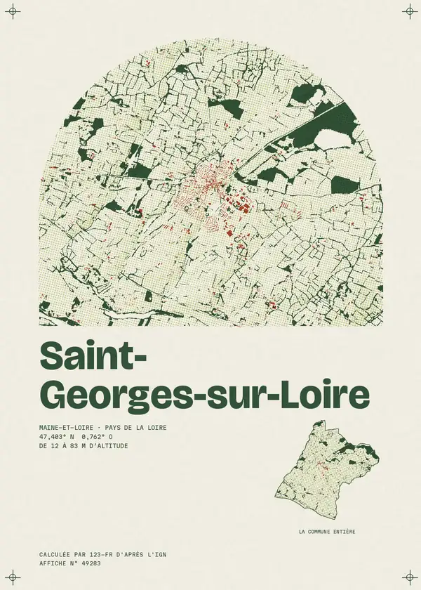 Affiche de Saint-Georges-sur-Loire, calculée par 123-fr d'après l'IGN