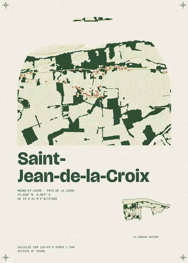 Affiche de Saint-Jean-de-la-Croix, calculée par 123-fr d'après l'IGN