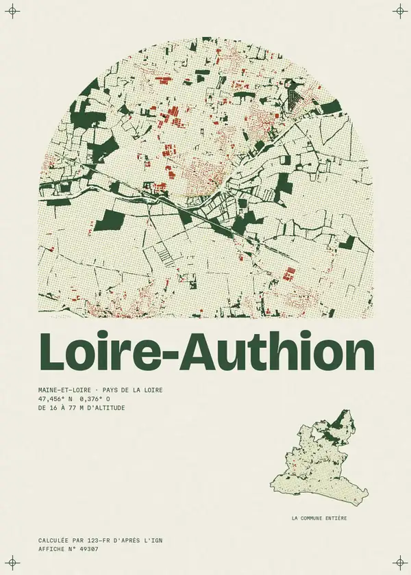 Affiche de Loire-Authion, calculée par 123-fr d'après l'IGN