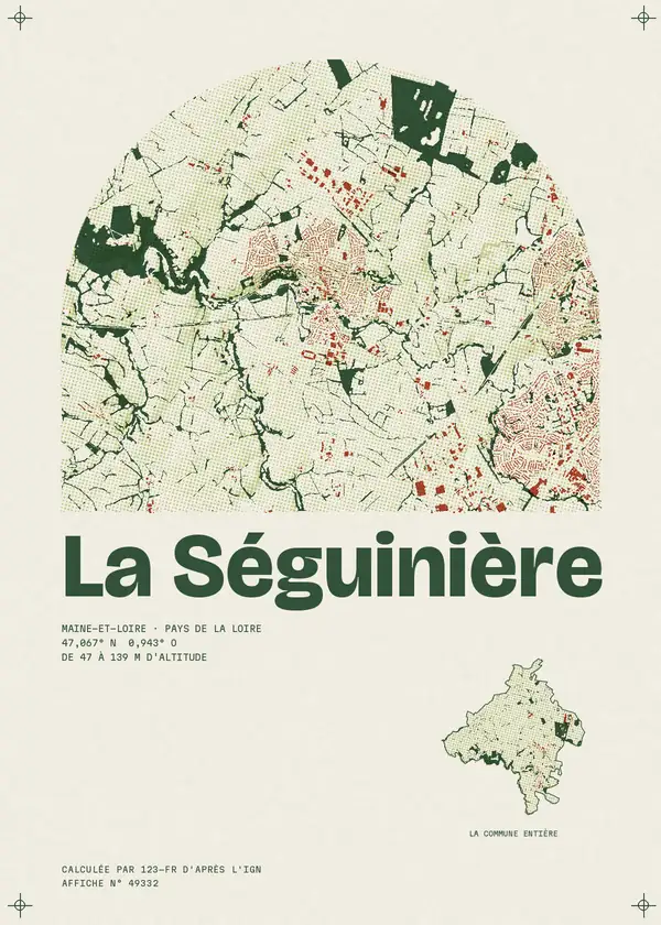 Affiche de La Séguinière, calculée par 123-fr d'après l'IGN
