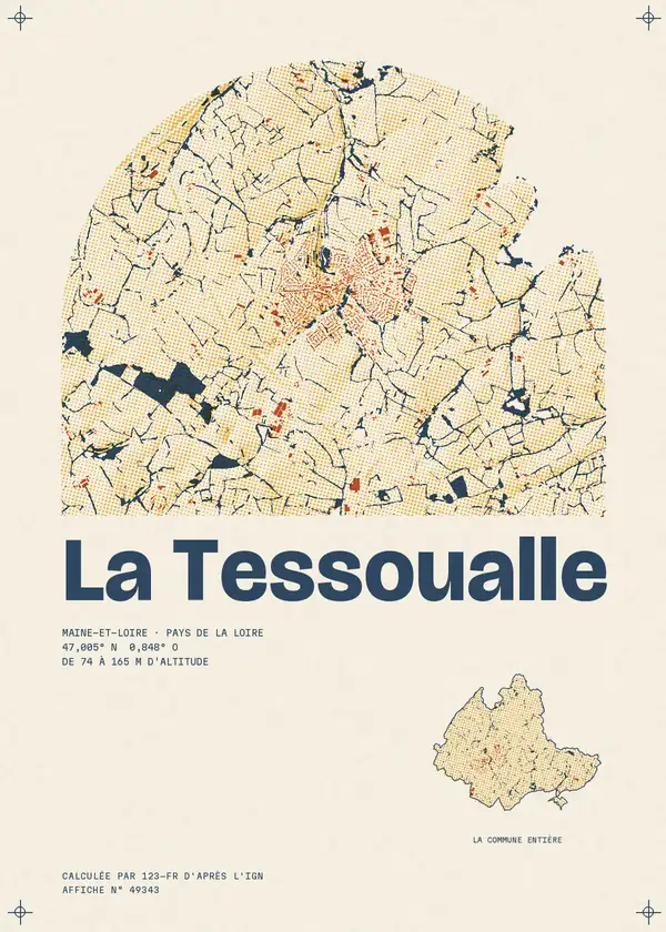 Affiche de La Tessoualle, calculée par 123-fr d'après l'IGN