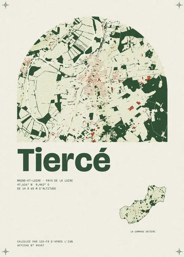 Affiche de Tiercé, calculée par 123-fr d'après l'IGN