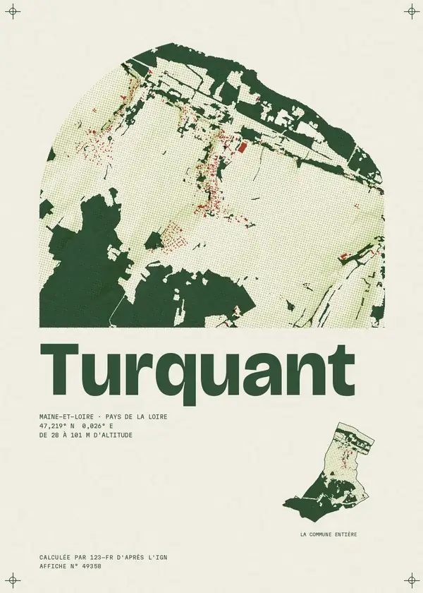 Affiche de Turquant, calculée par 123-fr d'après l'IGN