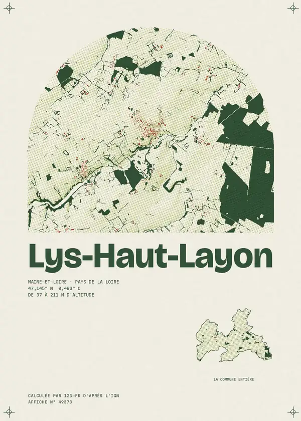 Affiche de Lys-Haut-Layon, calculée par 123-fr d'après l'IGN