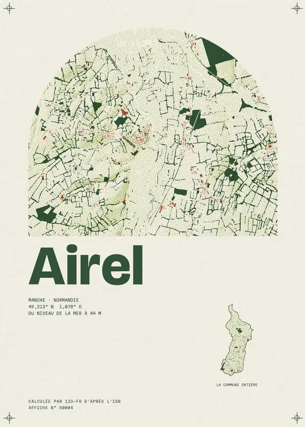 Affiche de Airel, calculée par 123-fr d'après l'IGN