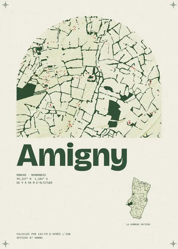 Affiche de Amigny, calculée par 123-fr d'après l'IGN