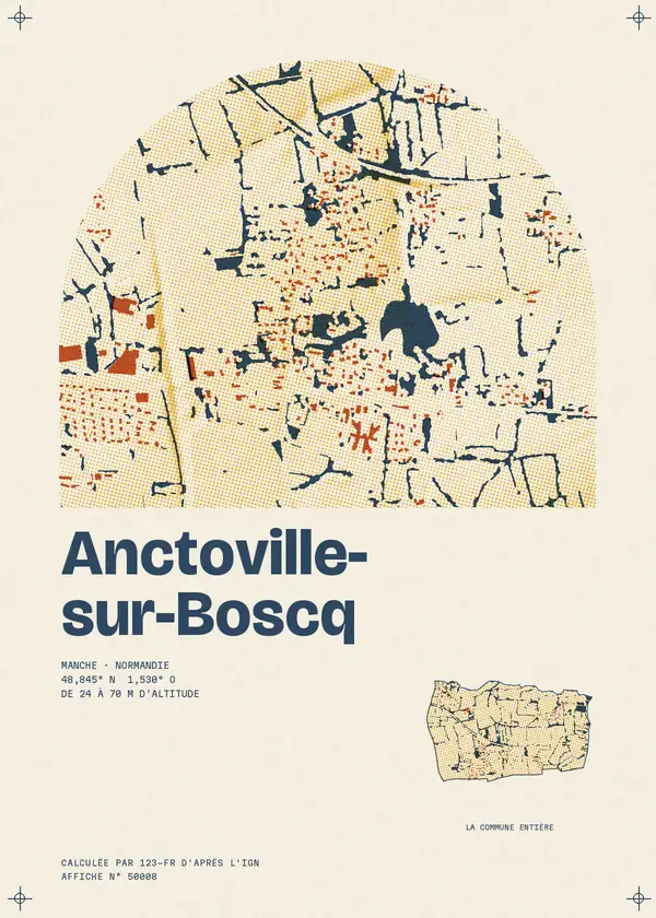 Affiche de Anctoville-sur-Boscq, calculée par 123-fr d'après l'IGN