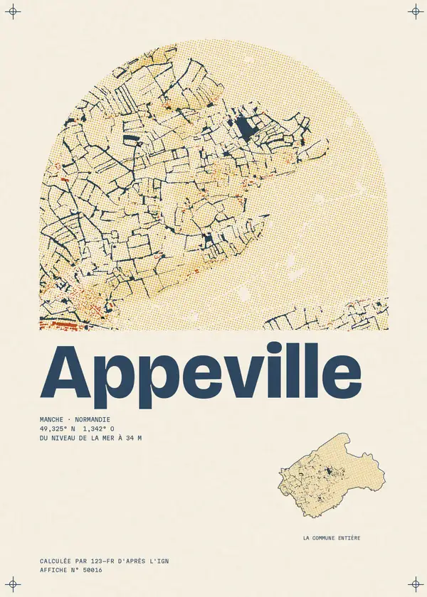 Affiche de Appeville, calculée par 123-fr d'après l'IGN