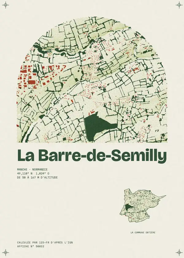 Affiche de La Barre-de-Semilly, calculée par 123-fr d'après l'IGN