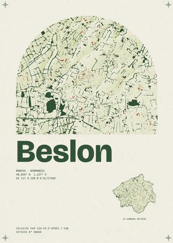 Affiche de Beslon, calculée par 123-fr d'après l'IGN