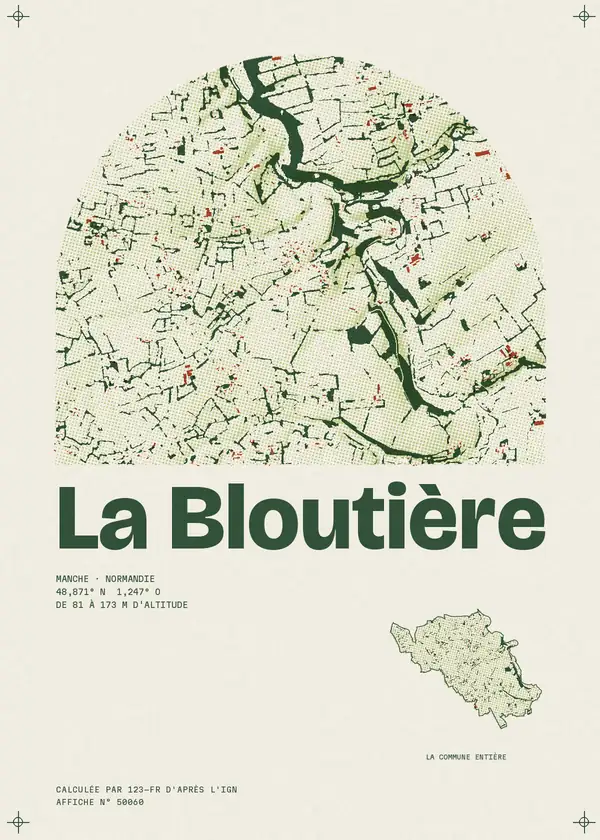 Affiche de La Bloutière, calculée par 123-fr d'après l'IGN