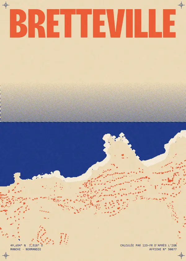 Affiche de Bretteville, calculée par 123-fr d'après l'IGN