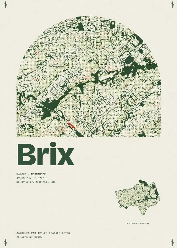Affiche de Brix, calculée par 123-fr d'après l'IGN