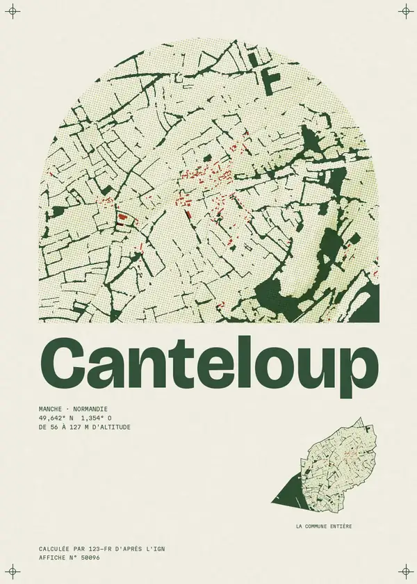 Affiche de Canteloup, calculée par 123-fr d'après l'IGN