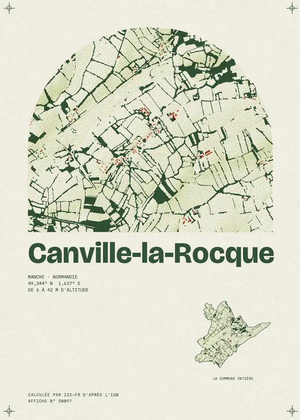 Affiche de Canville-la-Rocque, calculée par 123-fr d'après l'IGN