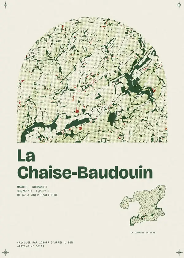 Affiche de La Chaise-Baudouin, calculée par 123-fr d'après l'IGN
