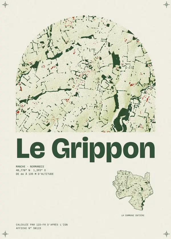 Affiche de Le Grippon, calculée par 123-fr d'après l'IGN