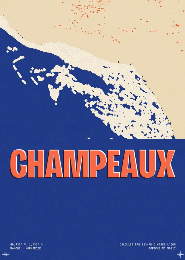 Affiche de Champeaux, calculée par 123-fr d'après l'IGN