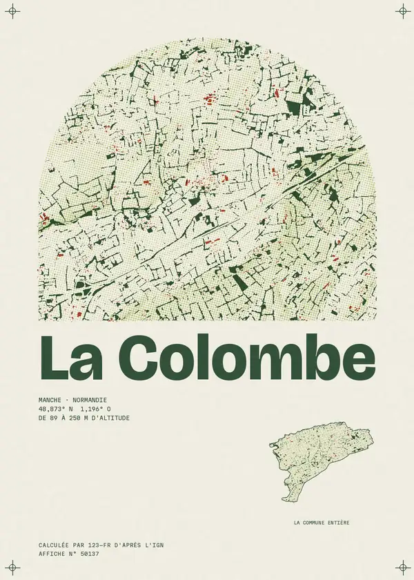 Affiche de La Colombe, calculée par 123-fr d'après l'IGN