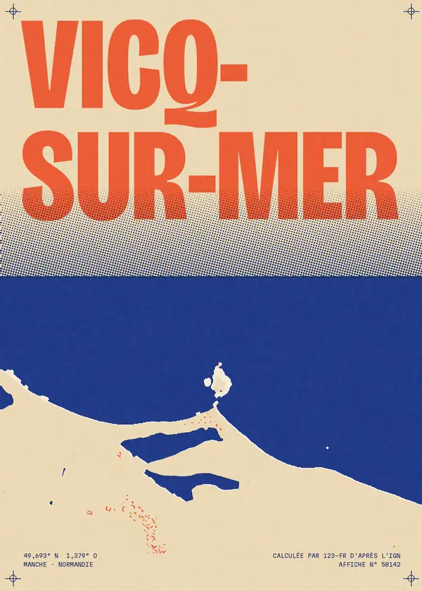 Affiche de Vicq-sur-Mer, calculée par 123-fr d'après l'IGN