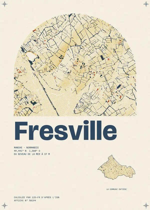 Affiche de Fresville, calculée par 123-fr d'après l'IGN