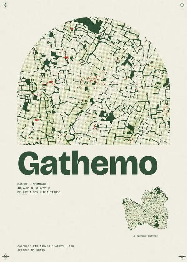 Affiche de Gathemo, calculée par 123-fr d'après l'IGN