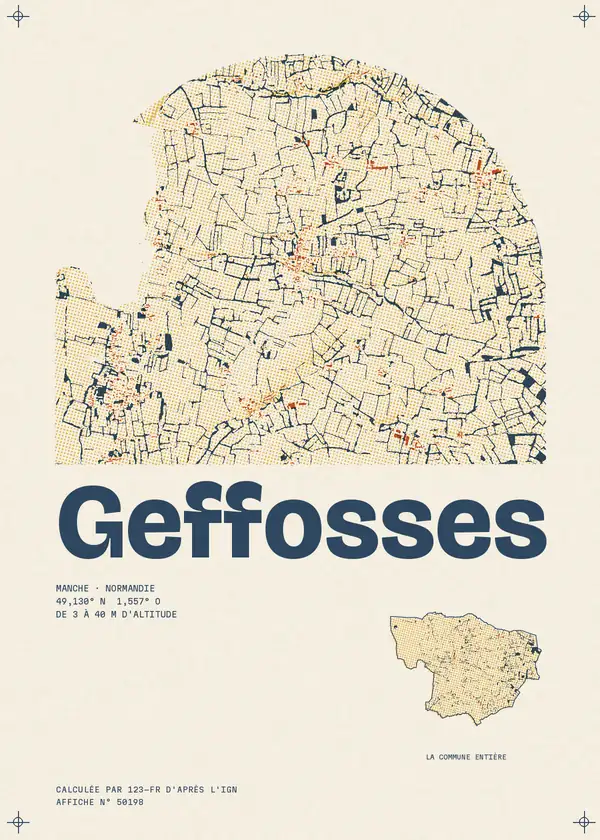 Affiche de Geffosses, calculée par 123-fr d'après l'IGN