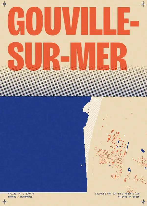Affiche de Gouville-sur-Mer, calculée par 123-fr d'après l'IGN
