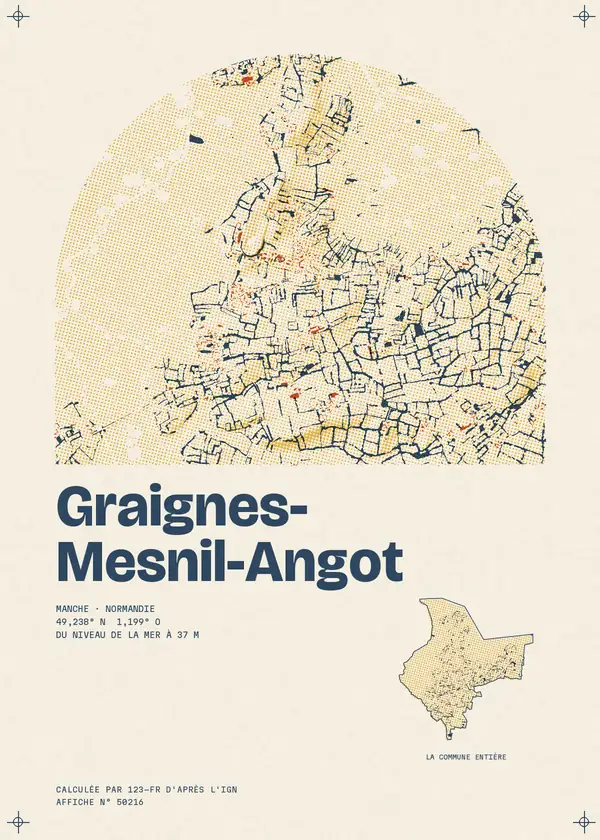 Affiche de Graignes-Mesnil-Angot, calculée par 123-fr d'après l'IGN