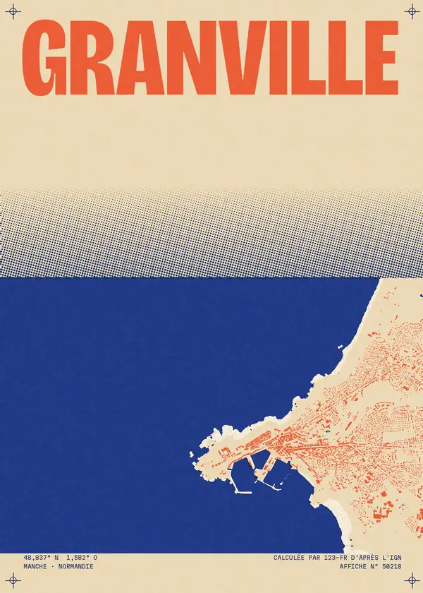Affiche de Granville, calculée par 123-fr d'après l'IGN