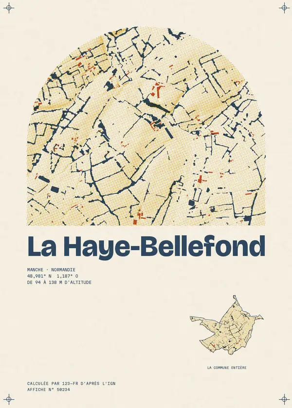 Affiche de La Haye-Bellefond, calculée par 123-fr d'après l'IGN